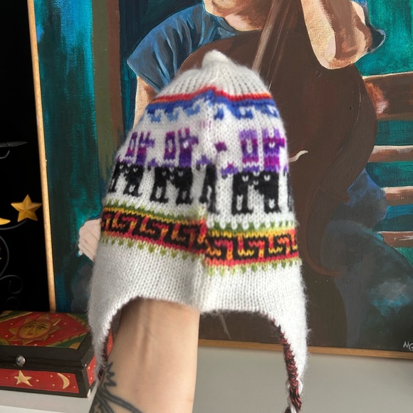 Alpaca Lama wool reversible tuque. New, never worn.Made in PERU - Picture 4 of 15